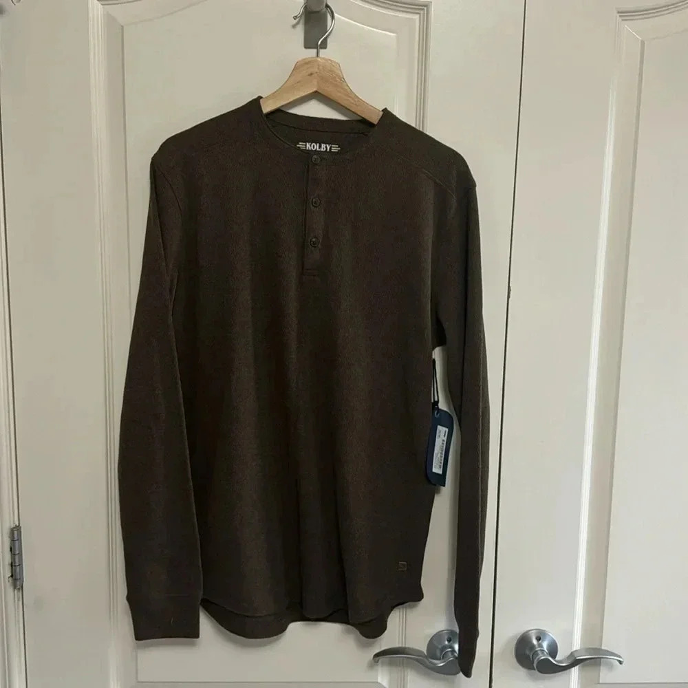 Kolby Long Sleeve waffle shirt